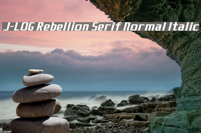 J-LOG Rebellion Serif Normal Italic Font examples