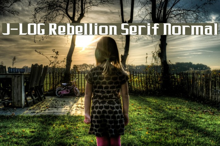 J-LOG Rebellion Serif Normal Font examples