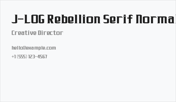 J-LOG Rebellion Serif Normal Business Card
