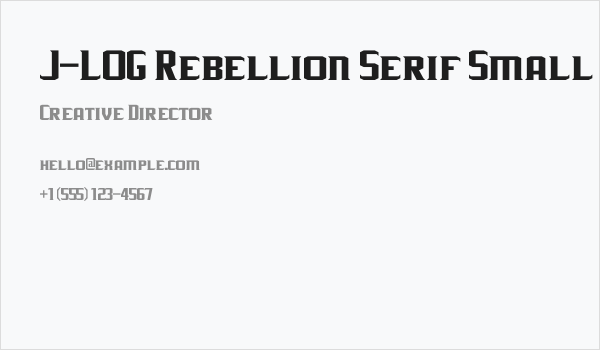 J-LOG Rebellion Serif Small Caps Business Card