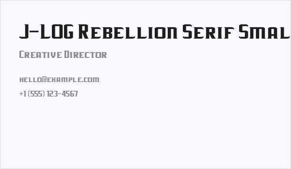 J-LOG Rebellion Serif Small Caps Business Card