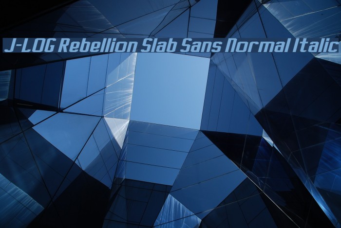 J-LOG Rebellion Slab Sans Normal Italic Font examples