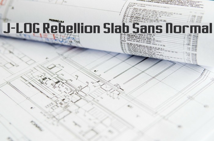 J-LOG Rebellion Slab Sans Normal Font examples