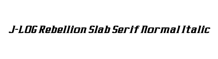 J-LOG Rebellion Slab Serif Normal Italic Font