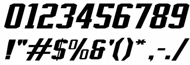 J-LOG Rebellion Slab Serif Normal Italic Шрифта ДРУГИЕ символов