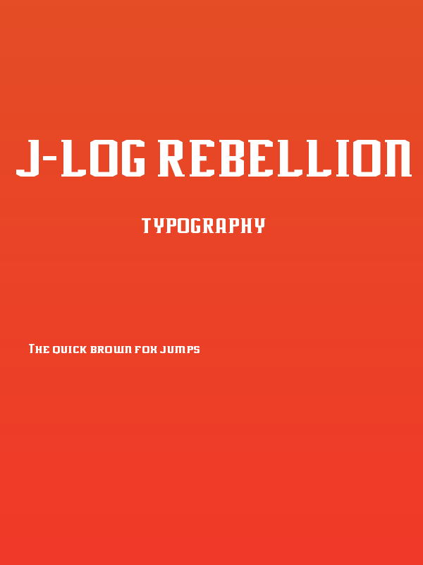 J-LOG Rebellion Slab Serif Small Caps Poster