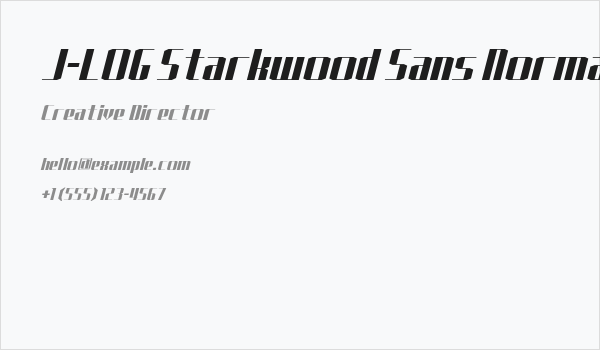 J-LOG Starkwood Sans Normal Italic Business Card