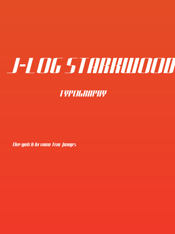 J-LOG Starkwood Sans Normal Italic Poster