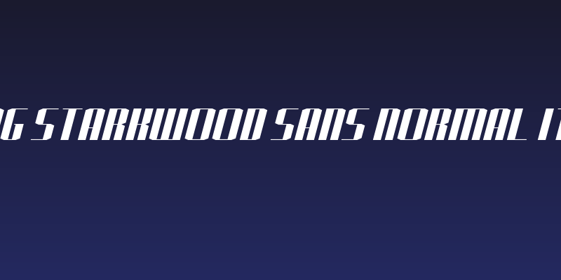 J-LOG Starkwood Sans Normal Italic Social Header