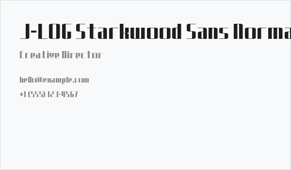 J-LOG Starkwood Sans Normal Business Card