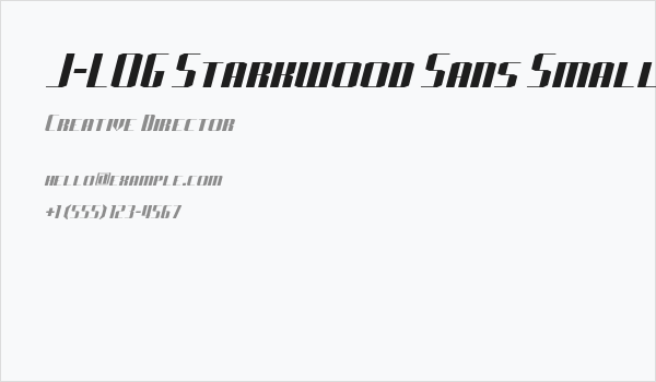 J-LOG Starkwood Sans Small Caps Italic Business Card