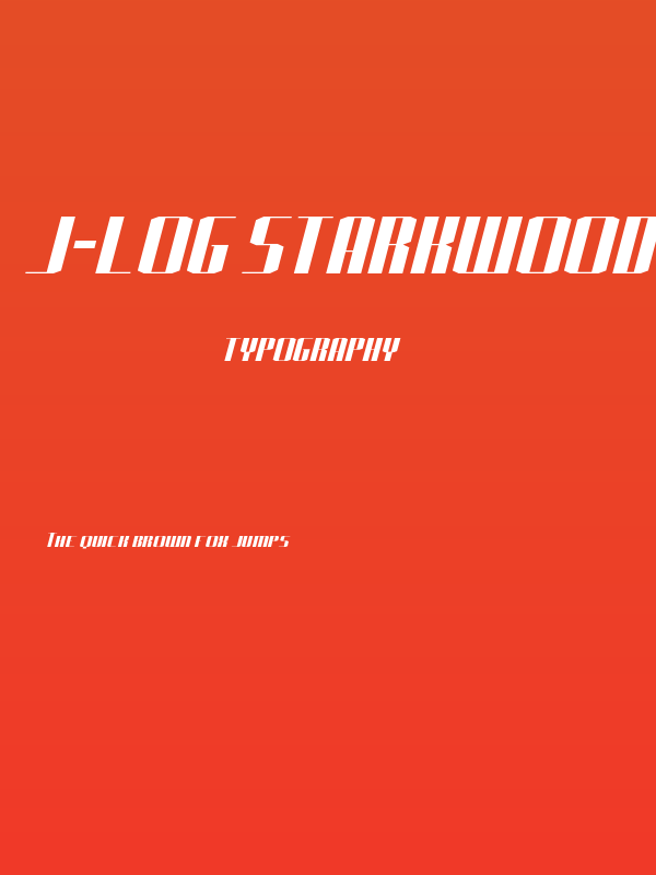 J-LOG Starkwood Sans Small Caps Italic Poster