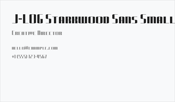 J-LOG Starkwood Sans Small Caps Business Card