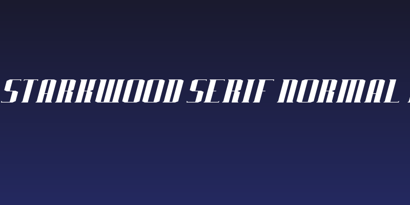 J-LOG Starkwood Serif Normal Italic Social Header