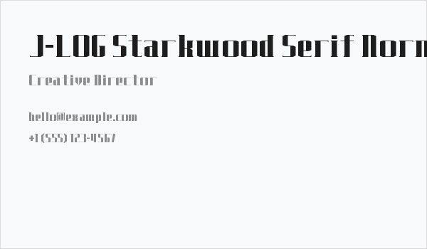 J-LOG Starkwood Serif Normal Business Card