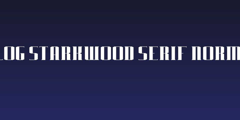 J-LOG Starkwood Serif Normal Social Header