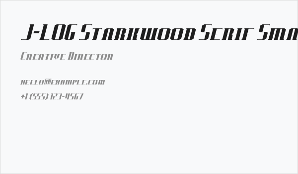 J-LOG Starkwood Serif Small Caps Italic Business Card