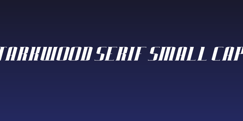 J-LOG Starkwood Serif Small Caps Italic Social Header