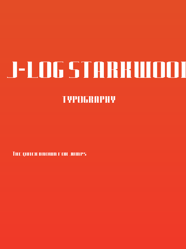 J-LOG Starkwood Serif Small Caps Poster