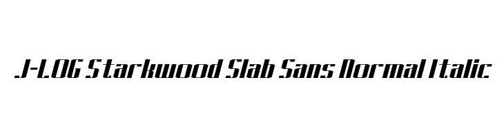 J-LOG Starkwood Slab Sans Normal Italic Font
