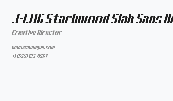 J-LOG Starkwood Slab Sans Normal Italic Business Card