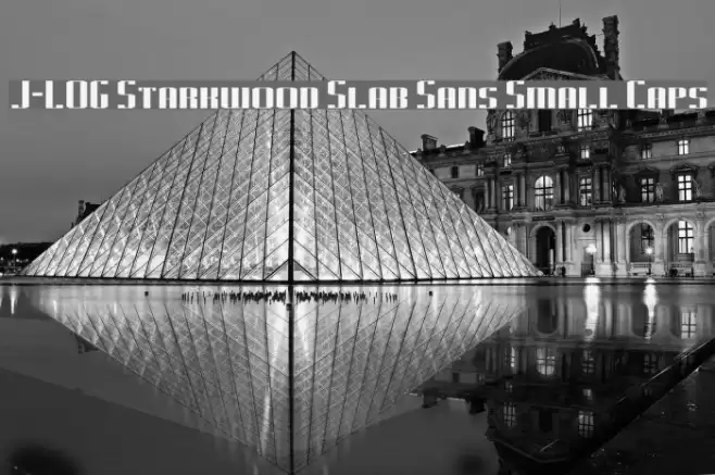 J-LOG Starkwood Slab Sans Small Caps Fuentes examples