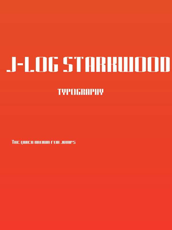 J-LOG Starkwood Slab Sans Small Caps Poster