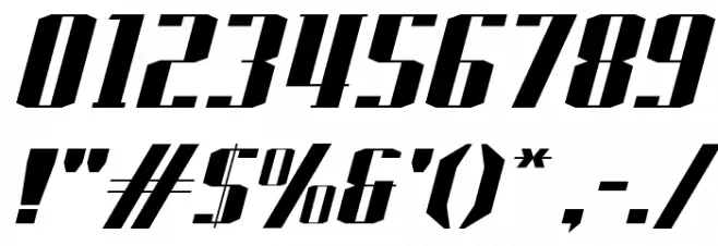 J-LOG Starkwood Slab Serif Normal Italic Шрифта ДРУГИЕ символов