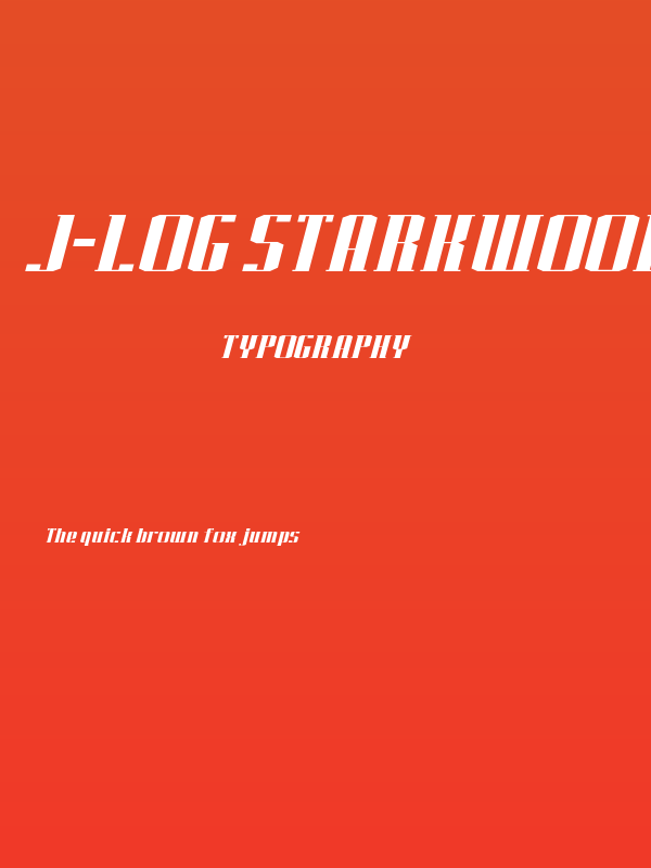 J-LOG Starkwood Slab Serif Normal Italic Poster