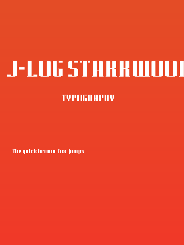 J-LOG Starkwood Slab Serif Normal Poster