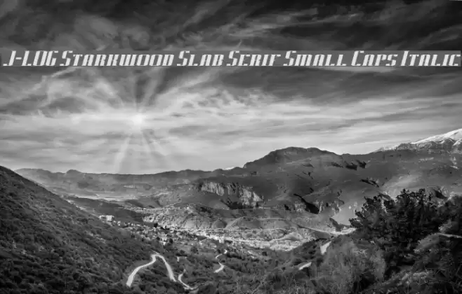 J-LOG Starkwood Slab Serif Small Caps Italic Schriftart examples
