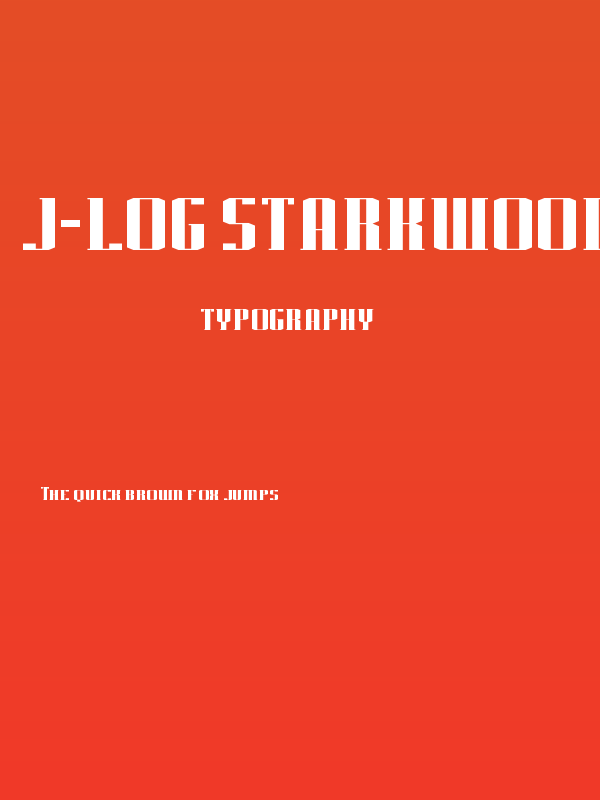J-LOG Starkwood Slab Serif Small Caps Poster