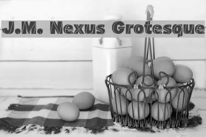 J.M. Nexus Grotesque Шрифта examples
