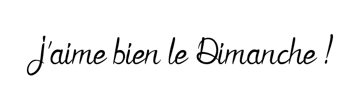 J'aime bien le Dimanche !  Frei Schriftart Herunterladen