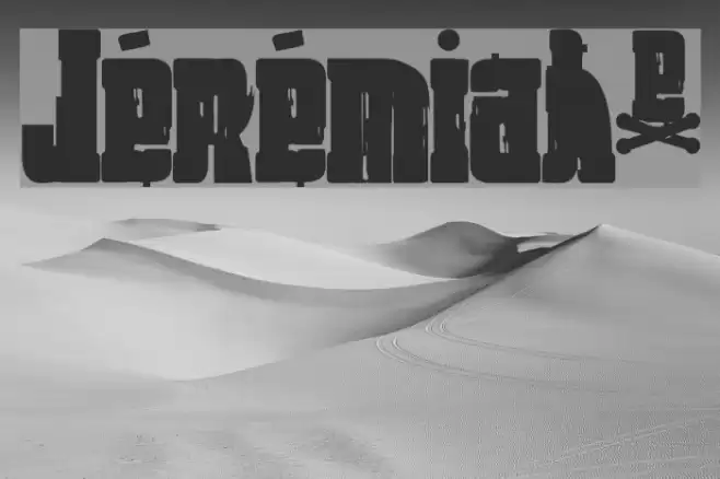 Jérémiah* Font examples