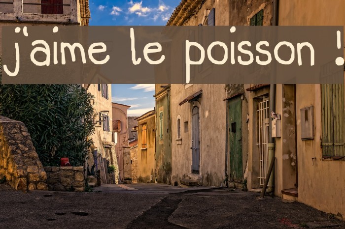 j'aime le poisson ! Font examples