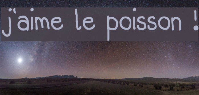 j'aime le poisson ! Font examples