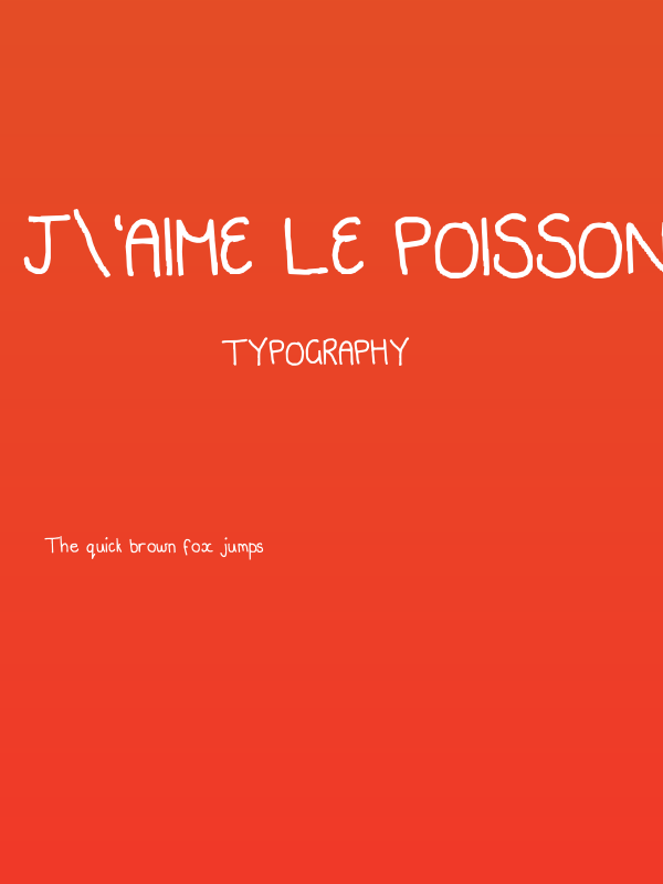 j'aime le poisson ! Poster