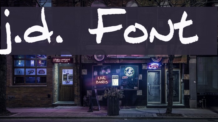 j.d. Font examples