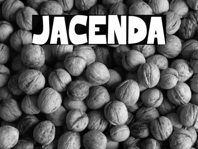 JACENDA Шрифта examples