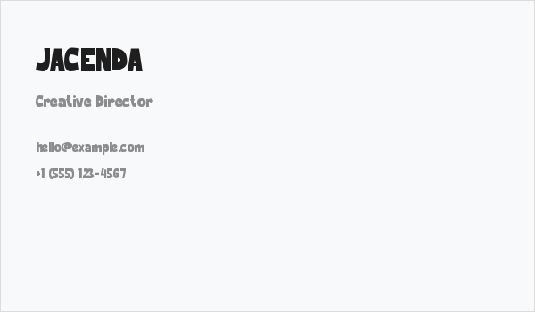 JACENDA Business Card