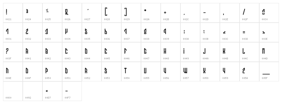 JACKIE TALK TO YOU ! Character Map