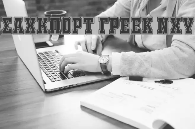 JACKPORT GREEK NCV Font examples