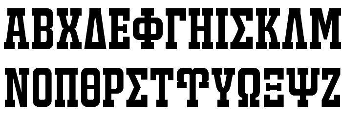 JACKPORT GREEK NCV Font LOWERCASE