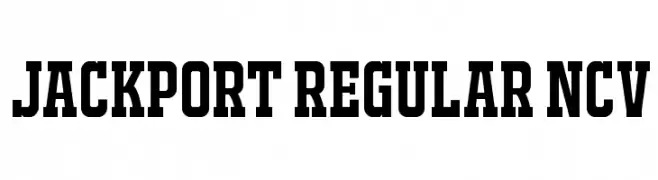 JACKPORT REGULAR NCV  Скачать бесплатные шрифты