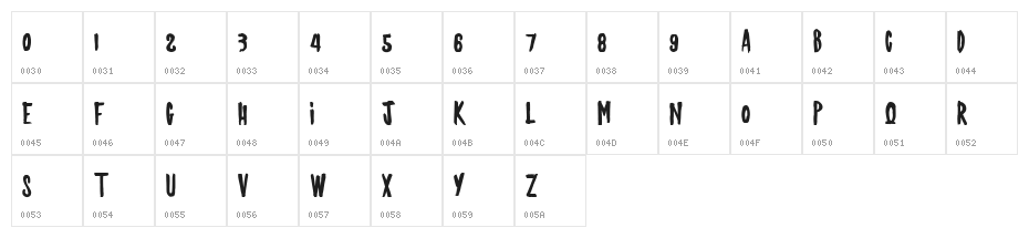 JACKYSHOW Character Map