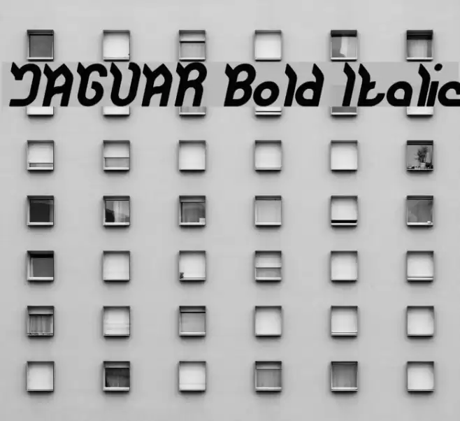 JAGUAR Bold Italic Font examples