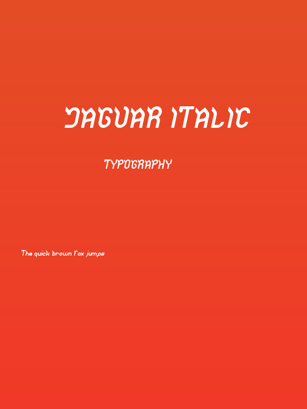 JAGUAR Italic Poster