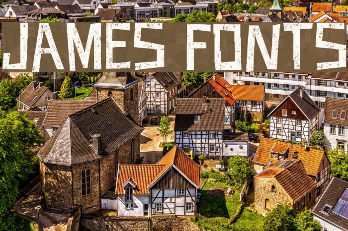 JAMES FONTS Font examples