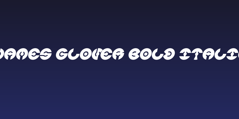 JAMES GLOVER Bold Italic Social Header
